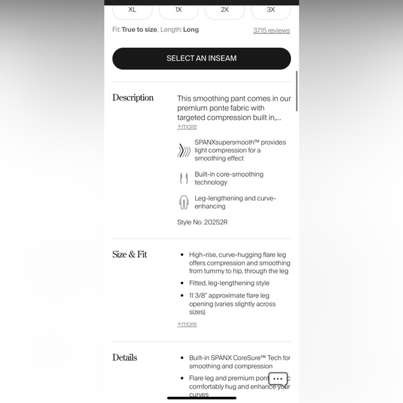 NWT Spanx PBP High Rise Flair Ponte Pant Wide Leg - Picture 6 of 7